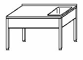 OMD4 Stůl s dřezem 2000/700/850