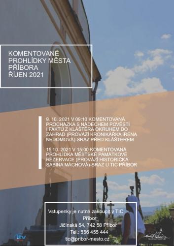 Komentované prohlídky města Příbora říjen 2021