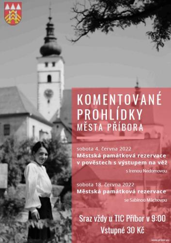 Komentované prohlídky města Příbora červen 2022